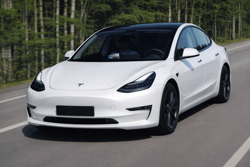 White Tesla